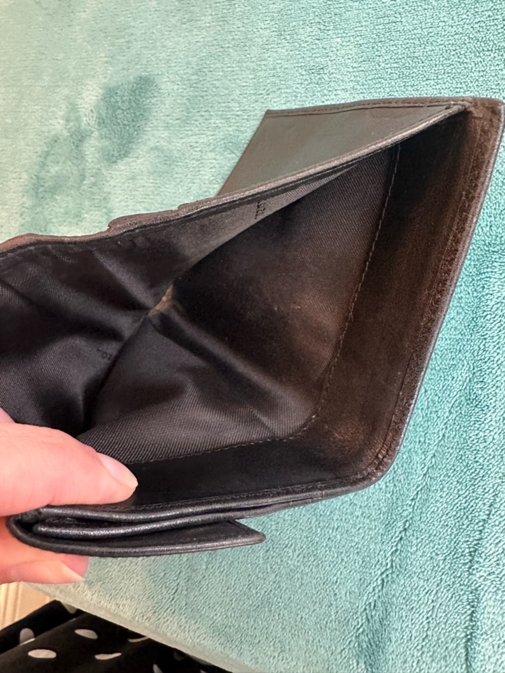 Fendi Zucca Wallet Brown FF Monogram Canvas Black Leather Snap Wallet - Picture 7 of 15